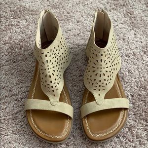 NWOT Nude Sandals